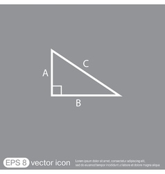 Triangle math symbol icon geometry learning math Vector Image