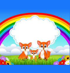 Nature view with cloud board blank space Vector Image