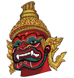 Hanuman head Royalty Free Vector Image - VectorStock