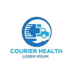 Courier move home logo designs Royalty Free Vector Image