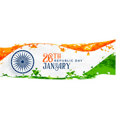 26th January Republic Day Banner With Map Of India
