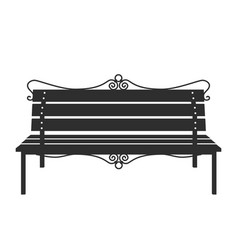 City park bench Royalty Free Vector Image - VectorStock