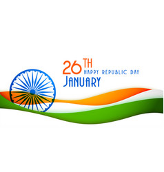 Happy republic day abstract indian flag Royalty Free Vector