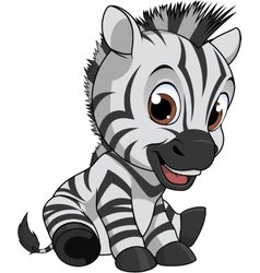 Cute baby zebra Royalty Free Vector Image - VectorStock