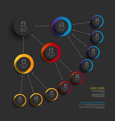 Company organization hierarchy schema diagram Vector Image