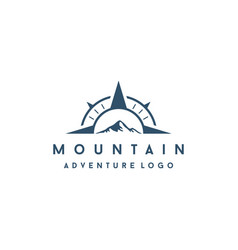 Mountain compass logo icon design Royalty Free Vector Image