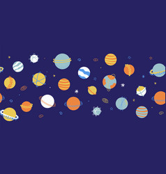 Paper cut outer space web banner template Vector Image