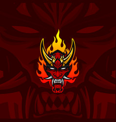 Hell mage esports mascot logo Royalty Free Vector Image