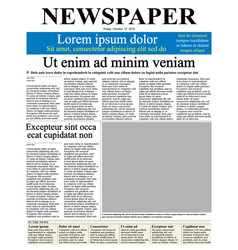 Old newspaper front page Royalty Free Vector Image