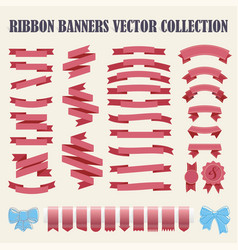 Set hand drawn ribbons Royalty Free Vector Image