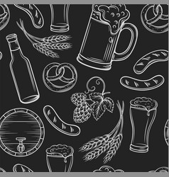 Beer seamless pattern Royalty Free Vector Image