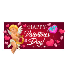 Valentines day heart candies sweets and cakes Vector Image