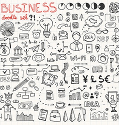 Business Doodle Element Set Royalty Free Vector Image