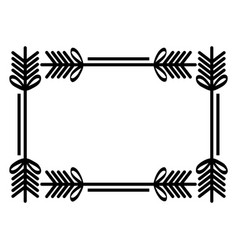 Square frame decorative boho style Royalty Free Vector Image