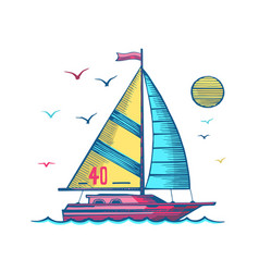Sailboat Royalty Free Vector Image - VectorStock