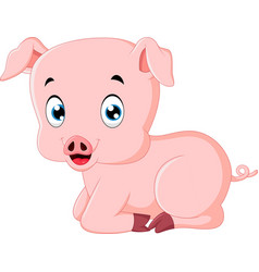 Funny pig cartoon Royalty Free Vector Image - VectorStock