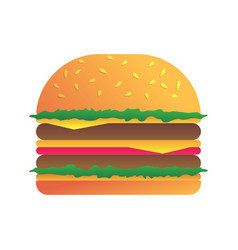Hamburger icon on white background Royalty Free Vector Image