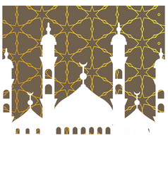 Mosque islamic logo Royalty Free Vector Image - VectorStock