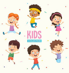 Happy kids playing Royalty Free Vector Image - VectorStock