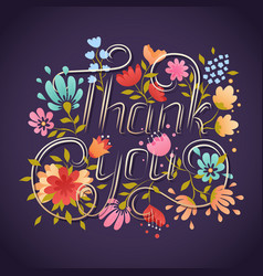 Thank you - hand lettering inscription text to Vector Image