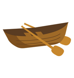 Wooden boat Royalty Free Vector Image - VectorStock