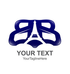 Logo sign bb icon sign two interlaced letters b Vector Image
