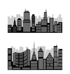 City skylinecity building silhouette cityscape Vector Image