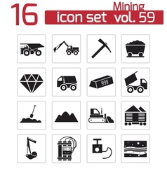 Set of vintage coal mining emblems Royalty Free Vector Image