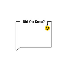 Did you know template post icon Royalty Free Vector Image