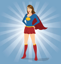 Set female superhero black and red color Vector Image