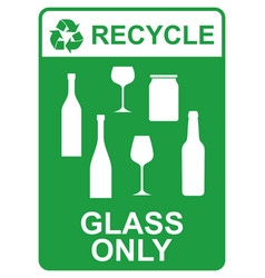 Recycle sign - food only Royalty Free Vector Image