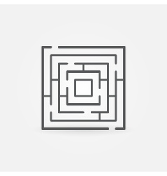 Labyrinth shape design element three entrance Vector Image