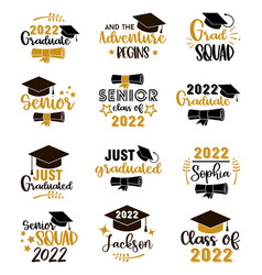 2022 class cover card for graduation Royalty Free Vector