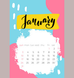 February monthly calendar for 2020 year Royalty Free Vector