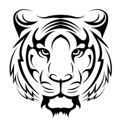 Tiger Logo Black White A Tiger Royalty Free Vector Image