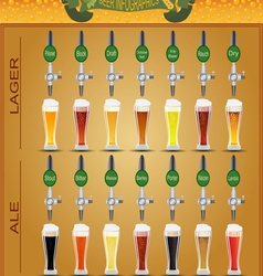 Beer menu set creating your own infographics Vector Image