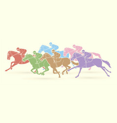 Racing horse Royalty Free Vector Image - VectorStock