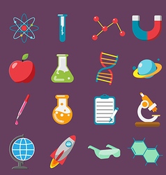 Hexagon science flat icon background Royalty Free Vector