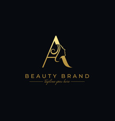 Letter z beauty face hair salon logo design Vector Image