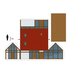 Paper Model Of A Mobilhome Royalty Free Vector Image