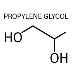 Propylene Glycol Molecule Skeletal Formula Vector Image