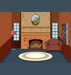 Fireplace Drawing Simple Vector Images 42