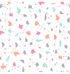 Seamless terrazzo floor rock pattern Royalty Free Vector