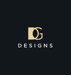 Letter dg linked overlapping logo Royalty Free Vector Image