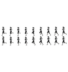 Man run cycle animation sequence Royalty Free Vector Image