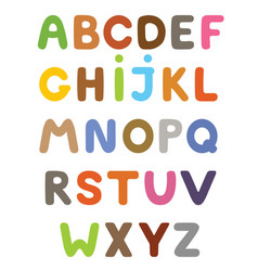 Funny colorful cartoon alphabet alphabetical Vector Image