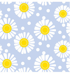 Naive simple yellow geometric flower pattern Vector Image