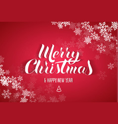 Vintage Christmas card with tree and text Vector Image