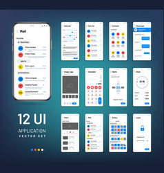 Ux ui application interface flowchart mobile Vector Image