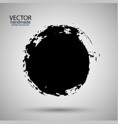 Hand drawn circle shape label logo design Vector Image